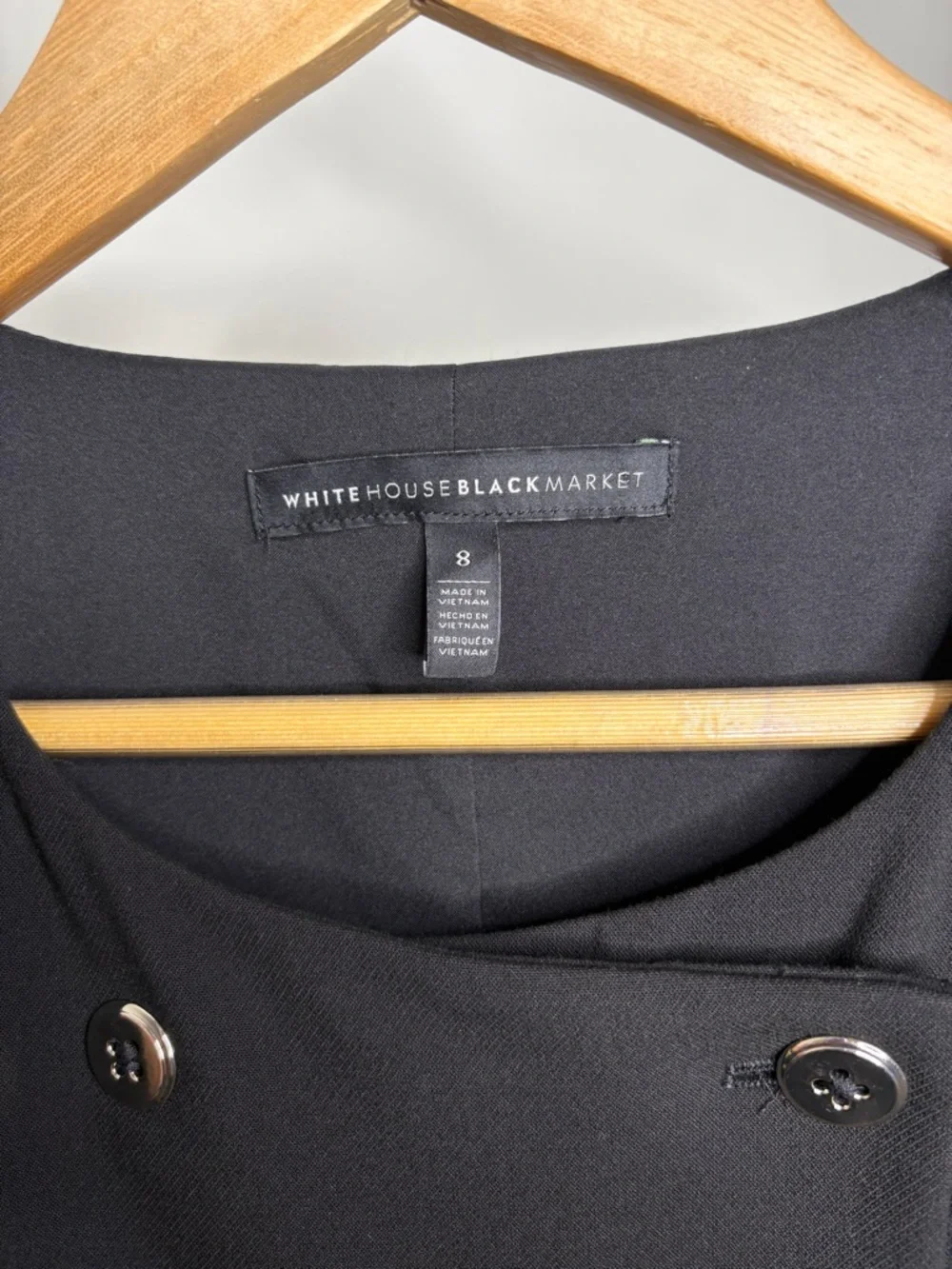 White House Black Market Sleeveless Double-Breasted A-Line Dress - Picture 4 of 6